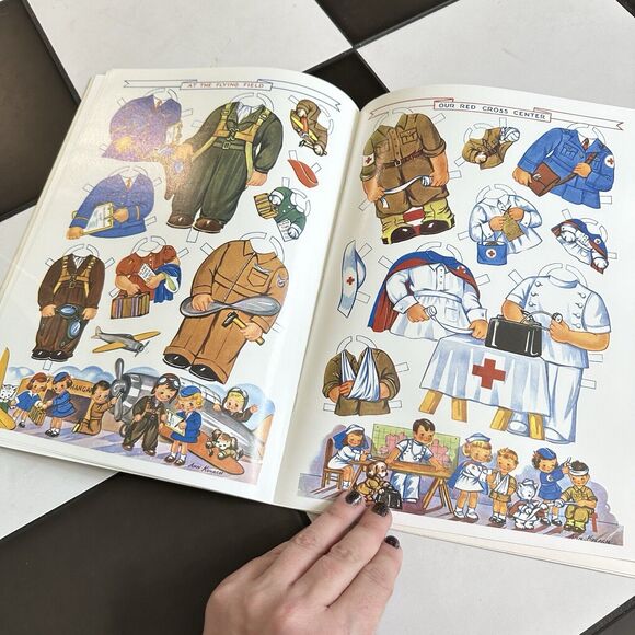 Vintage 90s Paper Dolls Uncut Uncle Sam’s Little Helpers Patriotic Army Military - Picture 10 of 10